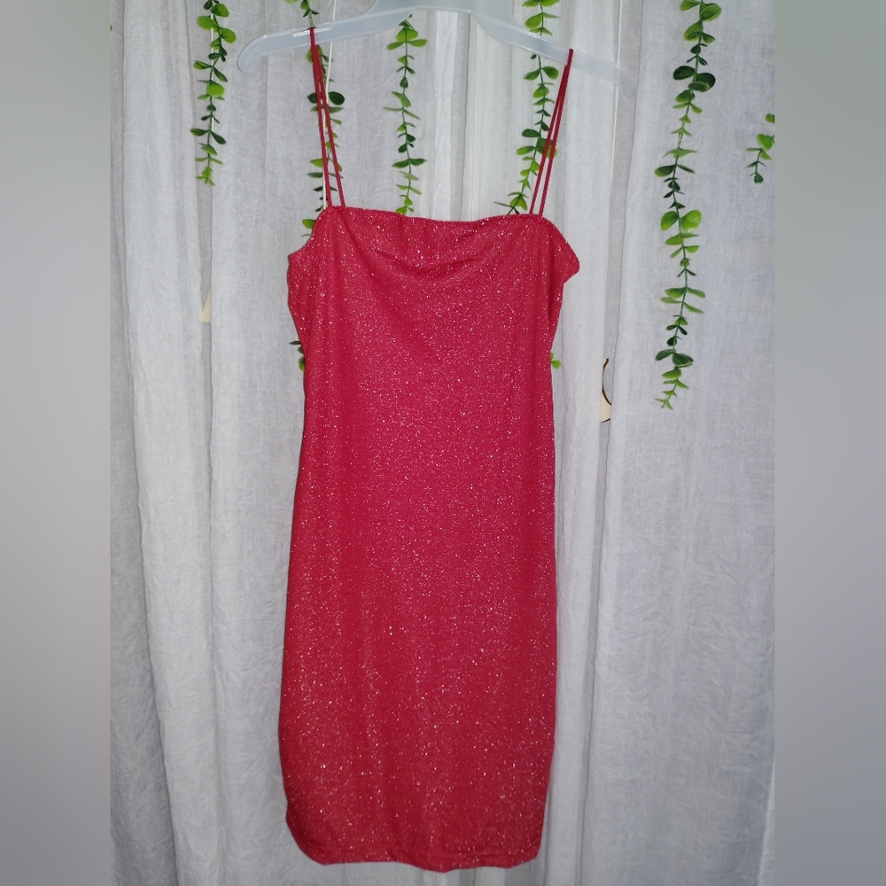 Shein Sparkle Red Dress